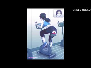 Видео: Велотренажер с самотыком вместо сиденья! Спортивная мастурбация